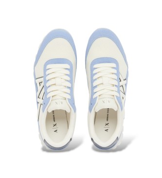 A|X Armani Exchange Baskets avec panneaux en mesh et semelle en caoutchouc texturé bleu