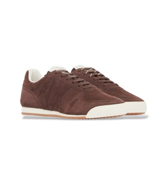 A|X Armani Exchange Baskets classiques en cuir marron