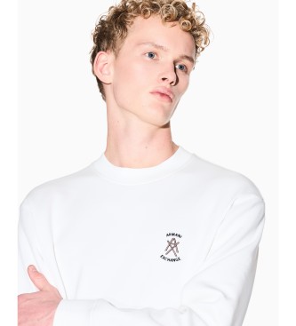 A|X Armani Exchange Sweater met ronde hals gebroken wit