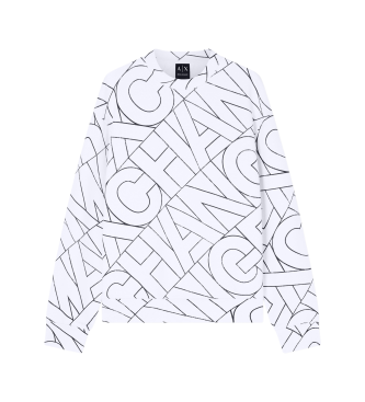 A|X Armani Exchange Sweatshirt Diagonal Lettering white
