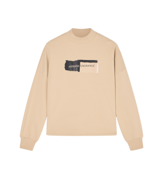 A|X Armani Exchange Felpa con logo beige