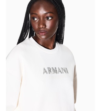 A|X Armani Exchange Mikina Boxy bela