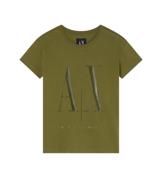 A|X Armani Exchange T-shirt vert d�contract�