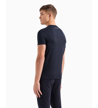 A|X Armani Exchange T-shirt dzianinowy Slim Fit granatowy