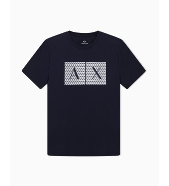 A|X Armani Exchange T-shirt dzianinowy Slim Fit granatowy