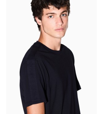 A|X Armani Exchange T-shirt Contrast Tape navy