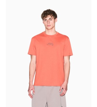 A|X Armani Exchange T-shirt com mini log�tipo laranja