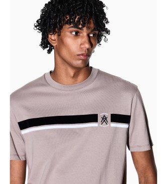 A|X Armani Exchange Regulan T-shirt with taupe band