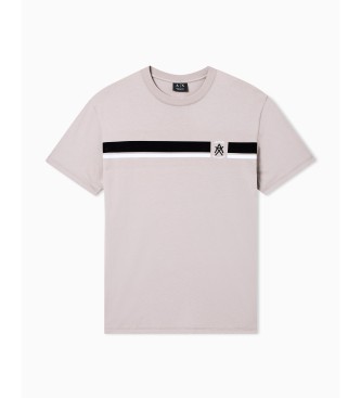A|X Armani Exchange Regulan T-shirt with taupe band