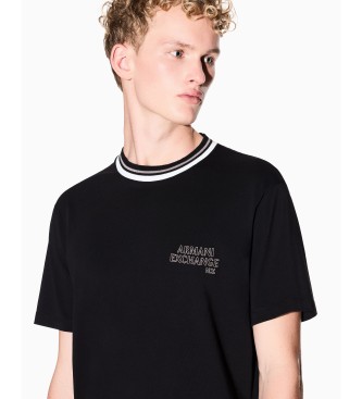 A|X Armani Exchange Majica regularnega kroja s ?rnim kontrastnim profilom