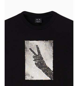 A|X Armani Exchange T-shirt noir imprim�
