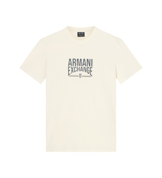A|X Armani Exchange T-shirt Slim Cream white