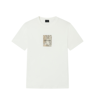 A|X Armani Exchange White logo T-shirt