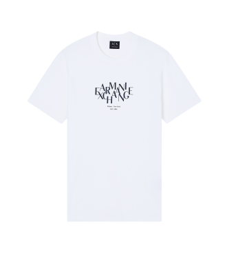 A|X Armani Exchange White logo T-shirt