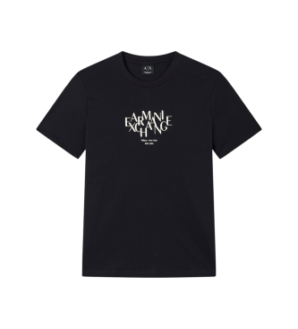A|X Armani Exchange Logo T-shirt navy blue