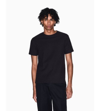 A|X Armani Exchange T-shirt slim � col ras du cou noir