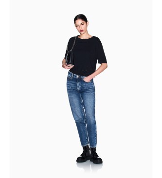 A|X Armani Exchange T-shirt manga comprida preta