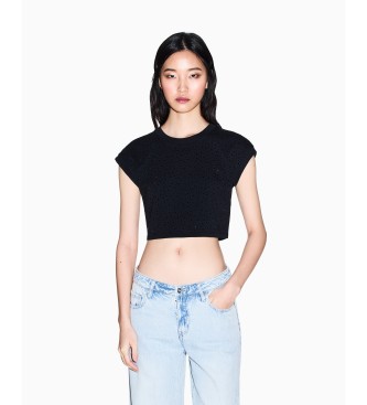A|X Armani Exchange Camiseta Crop negro