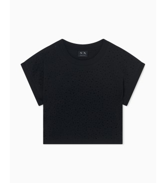 A|X Armani Exchange Camiseta Crop negro