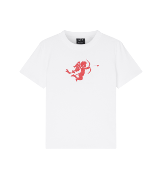 A|X Armani Exchange T-shirt em contraste branco