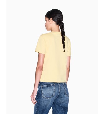 A|X Armani Exchange Camiseta de corte regular en jersey de algodón clásico amarillo