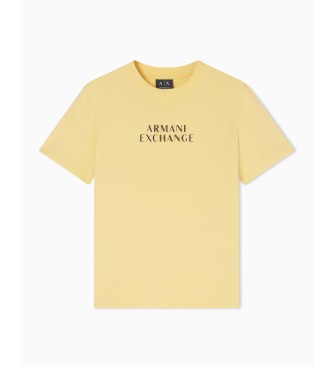 A|X Armani Exchange Camiseta de corte regular en jersey de algodón clásico amarillo