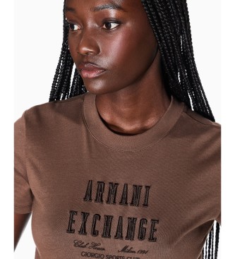 A|X Armani Exchange Brown boxy t-shirt