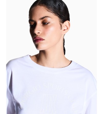 A|X Armani Exchange Maglietta corta in maglia di cotone bianco