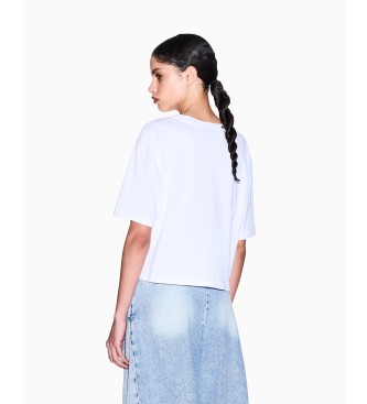 A|X Armani Exchange Maglietta corta in maglia di cotone bianco