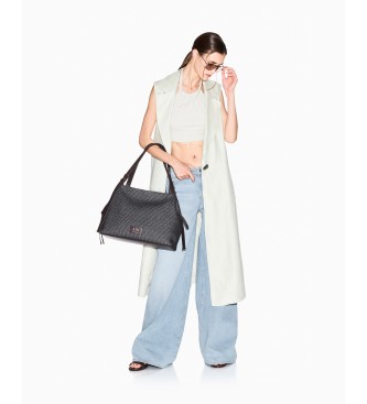 A|X Armani Exchange Gabardina deconstruida en sarga de lino beige