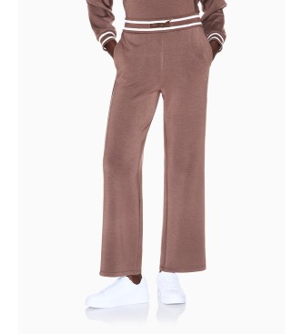 A|X Armani Exchange Pantalon marron � taille coulissante