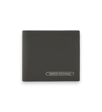 A|X Armani Exchange Cartera Compacta gris