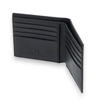 A|X Armani Exchange Portafoglio pieghevole in pelle con logo in rilievo