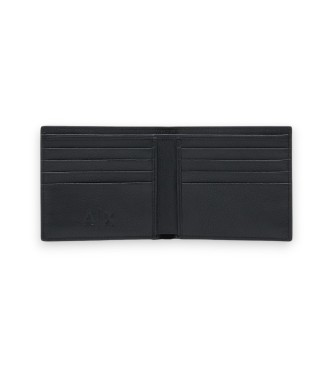 A|X Armani Exchange Portafoglio pieghevole in pelle con logo in rilievo