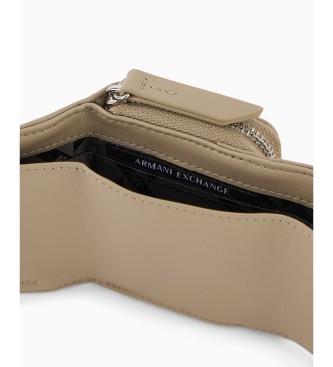 A|X Armani Exchange Mini portfel beżowy