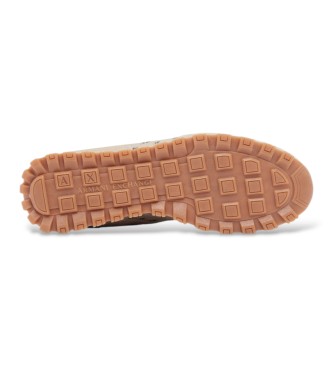 A|X Armani Exchange Sneakers i mesh och mocka med snörning i beige