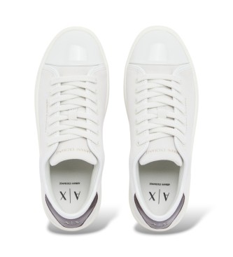 A|X Armani Exchange Mockasiner i mocka med glittrande detalj och vita snören