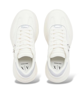 A|X Armani Exchange Vita sneakers med tjock gummisula