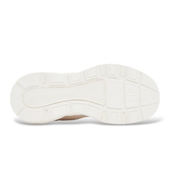 A|X Armani Exchange Vita sneakers med tjock gummisula