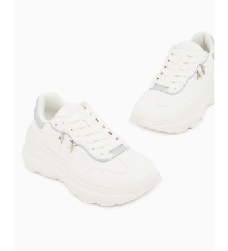 A|X Armani Exchange Vita sneakers med tjock gummisula