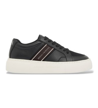 A|X Armani Exchange Låga sneakers med mesh-detaljer och tjock sula i svart