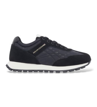 A|X Armani Exchange Sneakers i mesh och mocka med snörning i svart