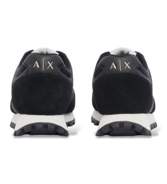 A|X Armani Exchange Sneakers i mesh och mocka med snörning i svart