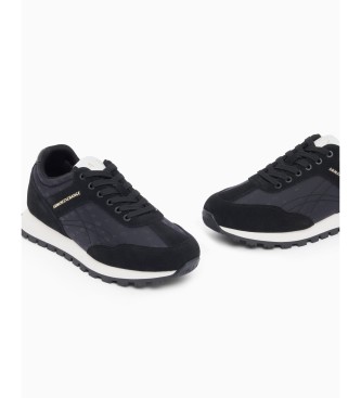 A|X Armani Exchange Sneakers i mesh och mocka med snörning i svart