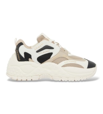 A|X Armani Exchange Beige sneakers i mesh med tjock gummisula