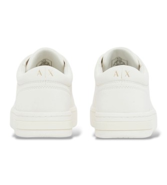 A|X Armani Exchange Slip-on sneakers i slätt skinn med snörning och vit gummisula