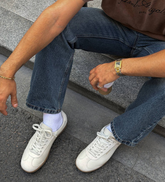 Axel Arigato Zapatillas de Piel Zane blanco crema