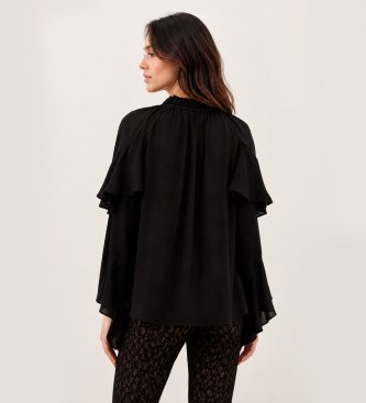 BA&SH Betty black blouse