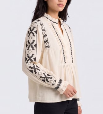 BA&SH Pidma bluse i beige