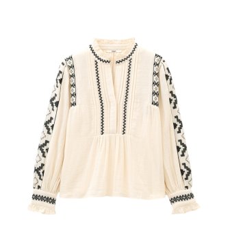 BA&SH Pidma bluse i beige